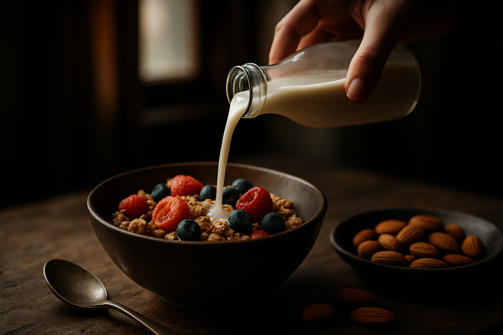 Almond Milk in use