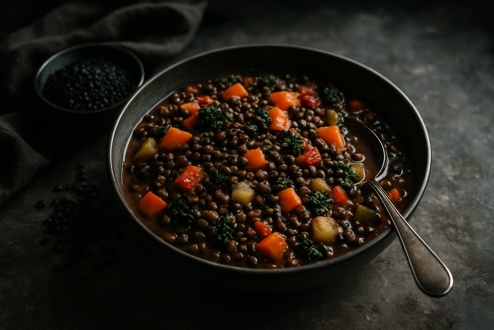 Black Lentils in use