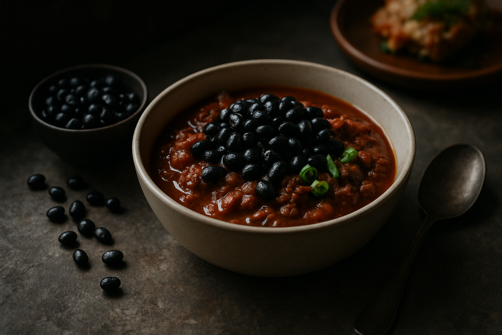 Black Soybeans in use