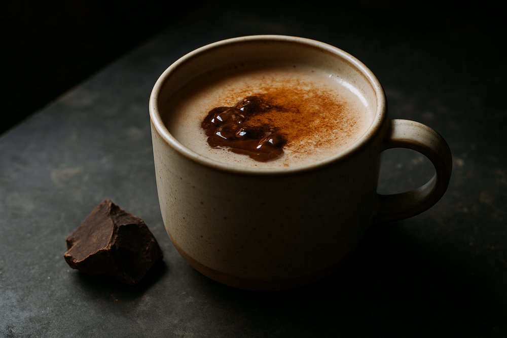 Cacao Paste in use