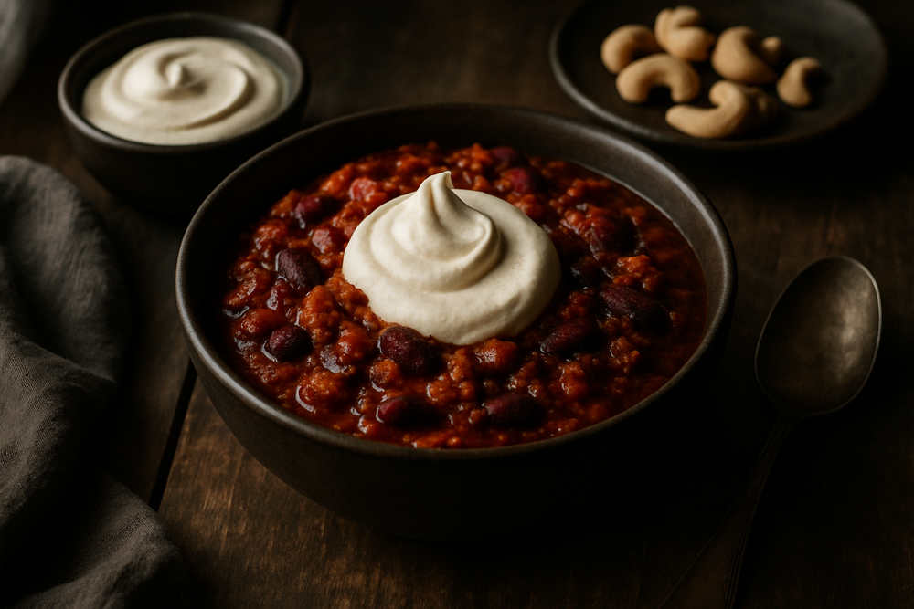 Cashew Sour Cream in use