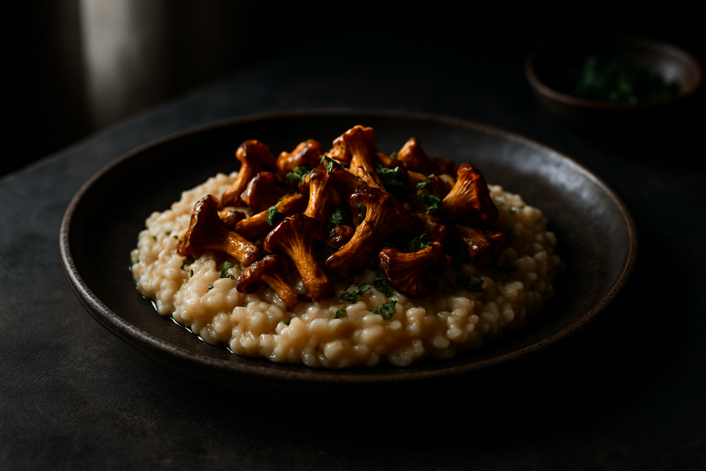 Chanterelle Mushrooms in use