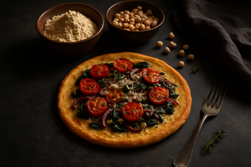 Chickpea Flour in use
