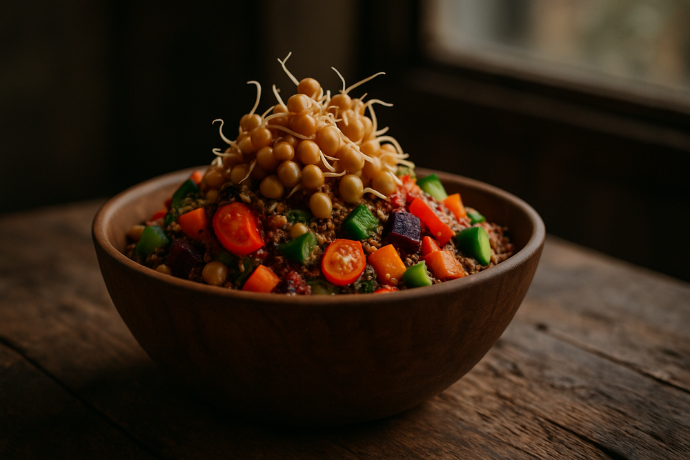 Chickpea Sprouts in use