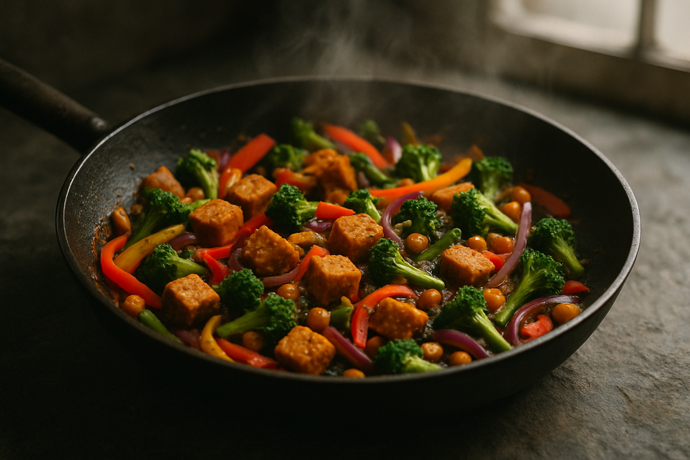 Chickpea Tempeh in use