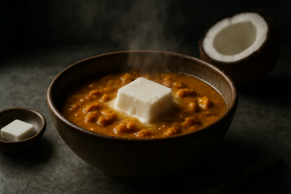 Creamed Coconut in use
