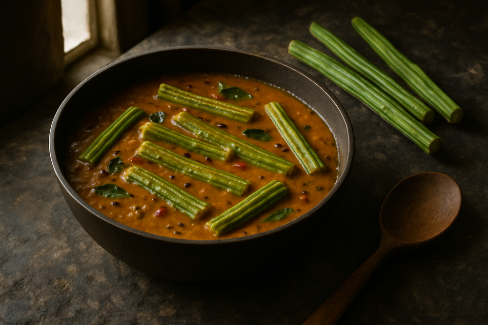 Drumstick (Moringa Pods) in use