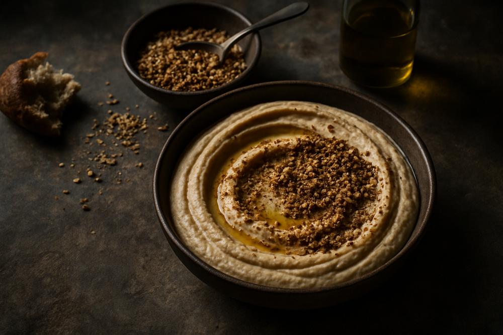 Dukkah in use