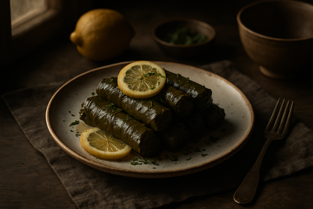 Fermented Grape Leaves in use