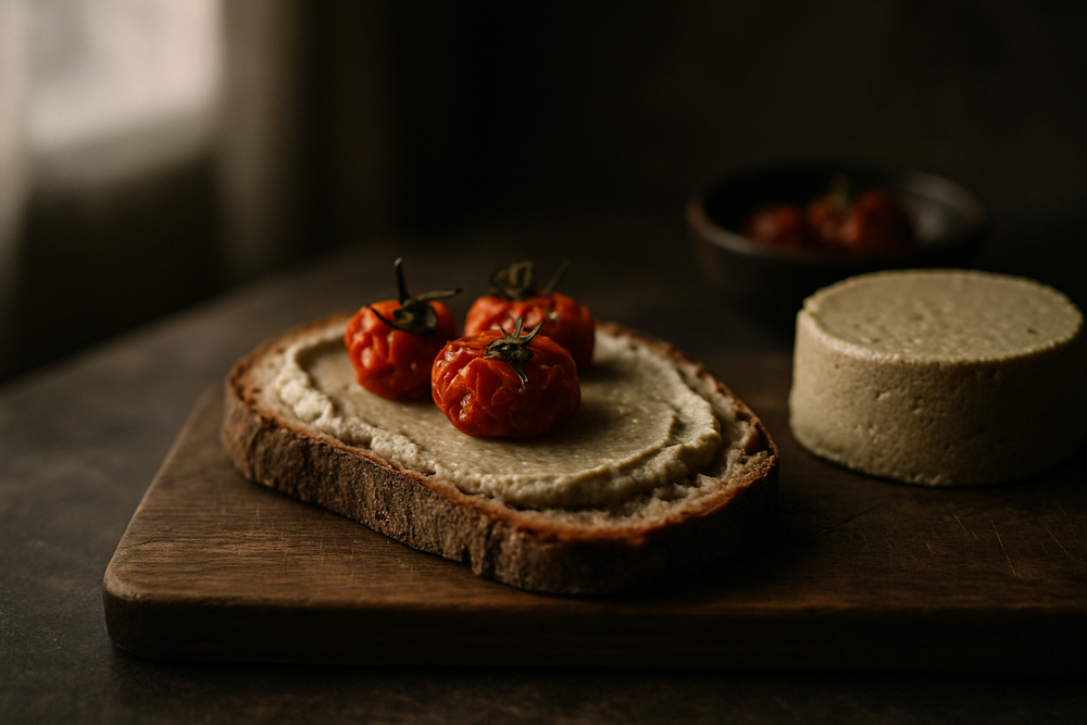 Fermented Pumpkin Seed Cheese in use