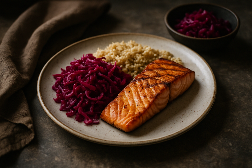 Fermented Purple Cabbage & Apple in use