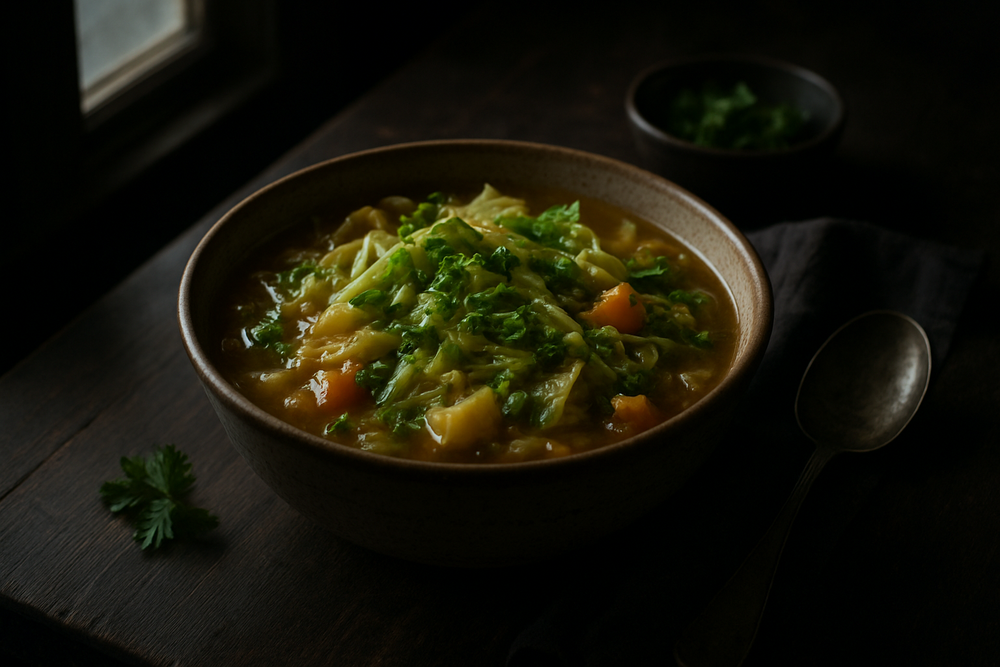 Green Cabbage in use