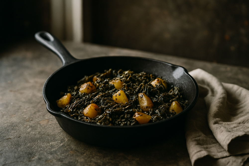 Gundruk (Fermented Leafy Greens) in use