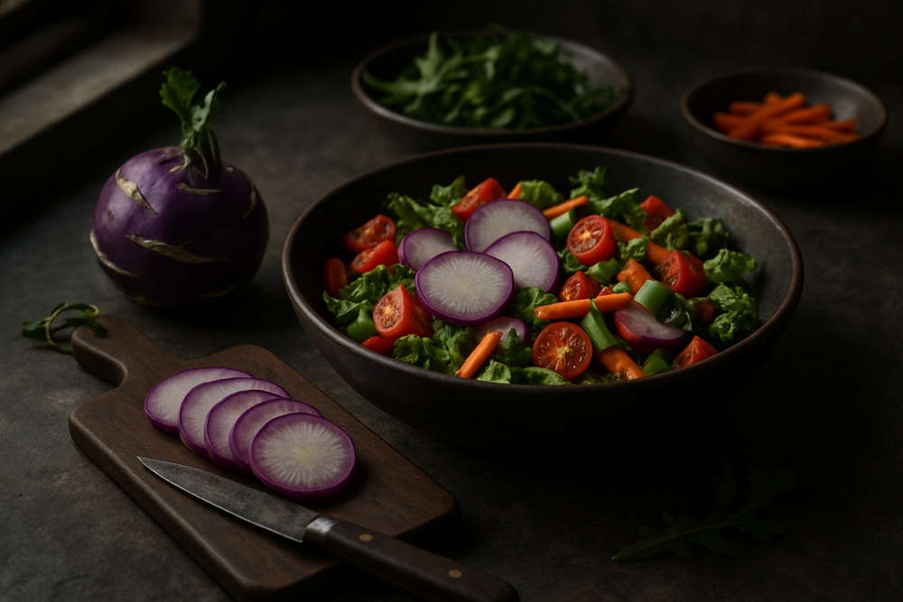 Kohlrabi in use