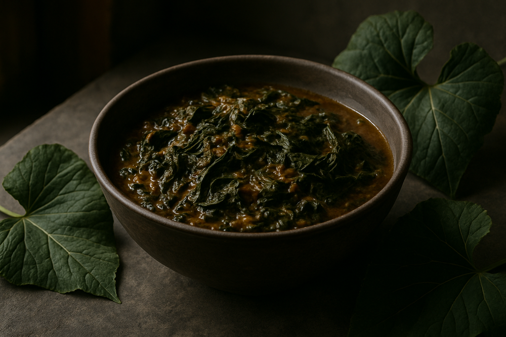 Pumpkin Leaves in use