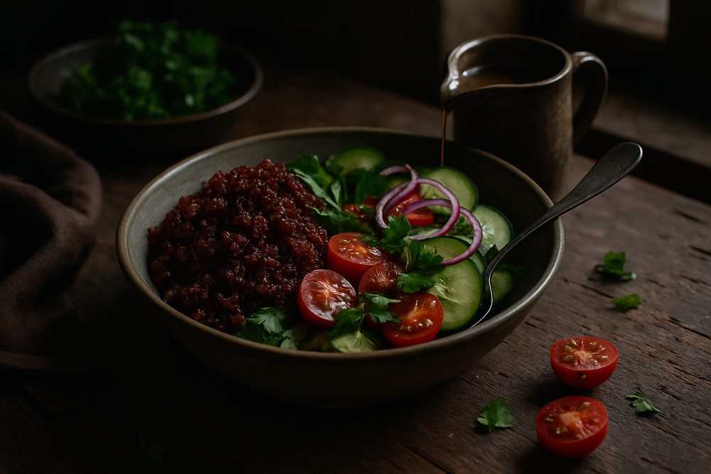 Red Quinoa in use
