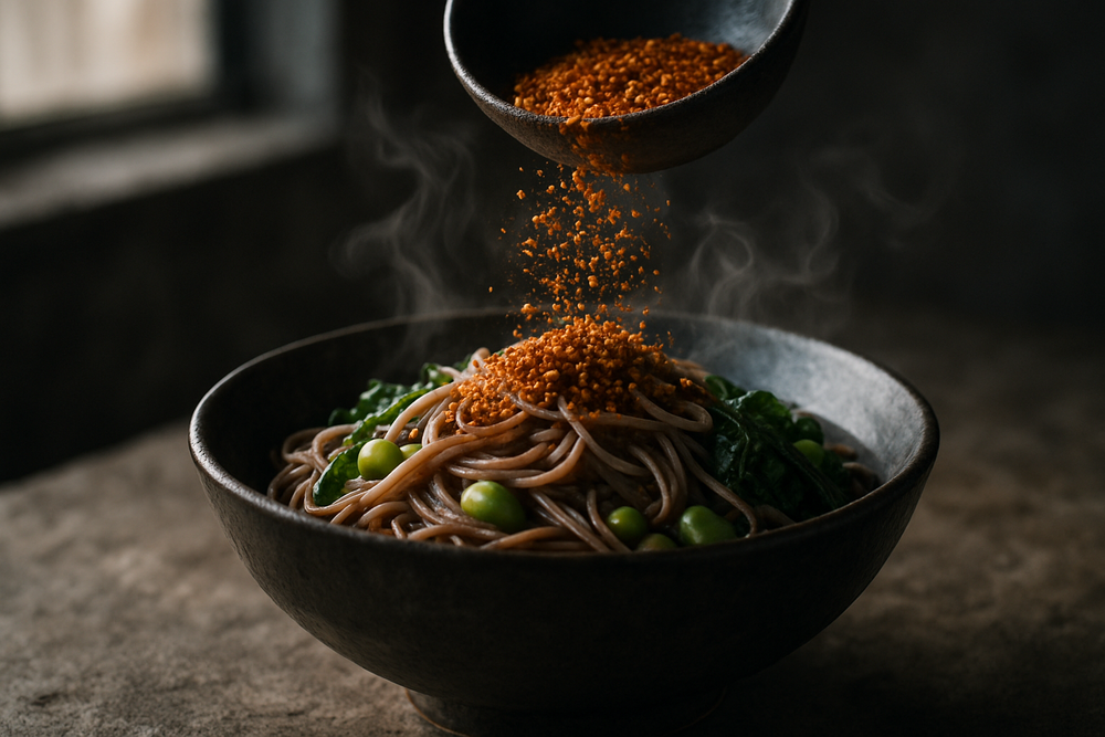 Shichimi Togarashi in use