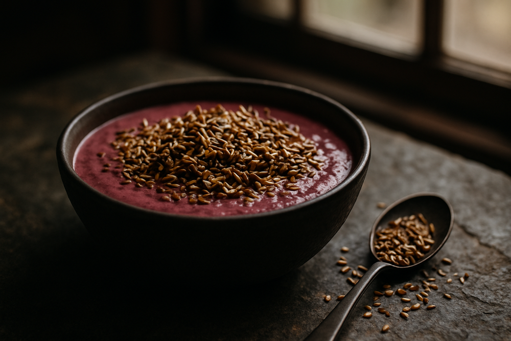 Sprouted Flaxseed in use