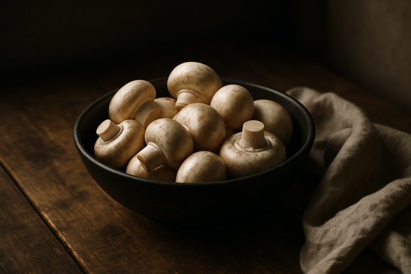 White Button Mushrooms photograph